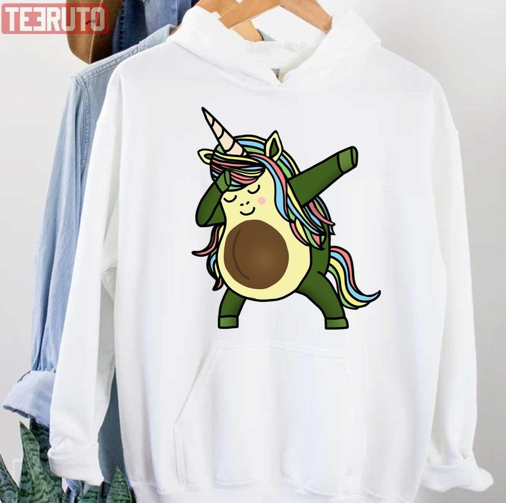 Avocado Cute Unicorn Dab Funny Guacamole Unisex Hoodie