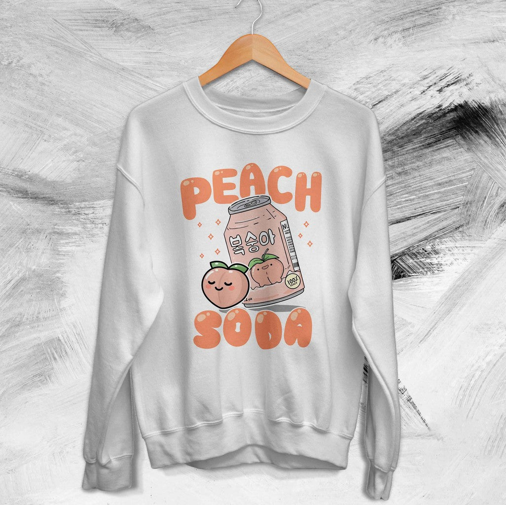 Peach Soda Graphic Kawaii Harajuku Streetwear Japanese Unisex Sweatshirt