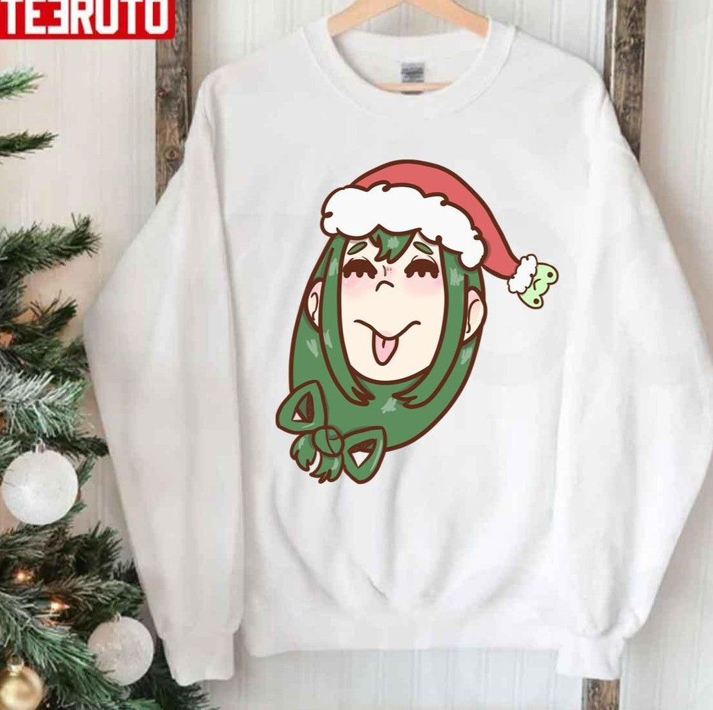 Asui Funny Face My Hero Academia Christmas Design Unisex Sweatshirt