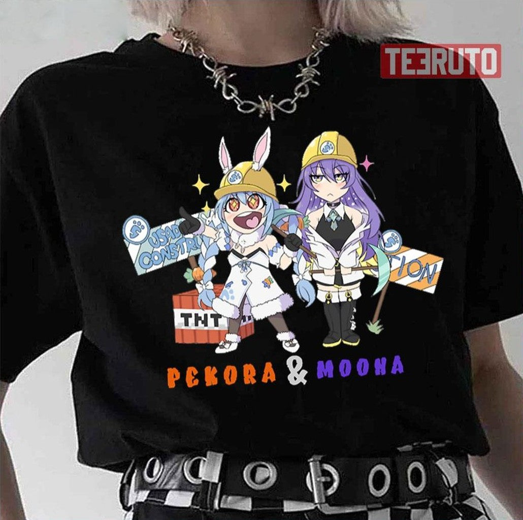 Moona Hoshinova And Usada Pekora Hololive Unisex T-Shirt