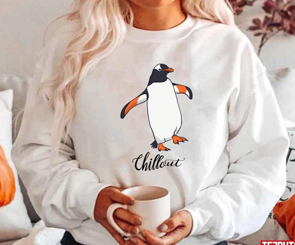 Peguins Just Chill Out Unisex Hoodie