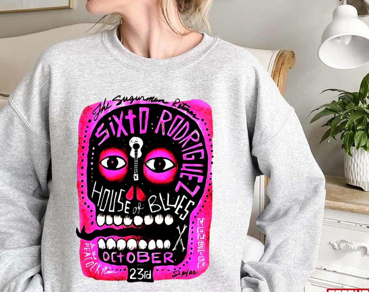 Sixto Rodriguez Skull Art Unisex Sweatshirt