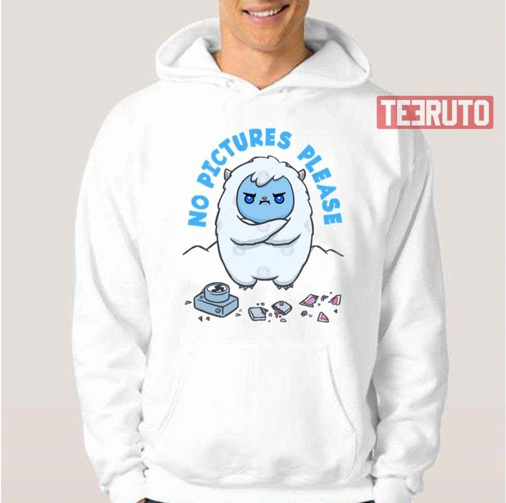 No Pictures Please Yeti Abominable Unisex T-Shirt