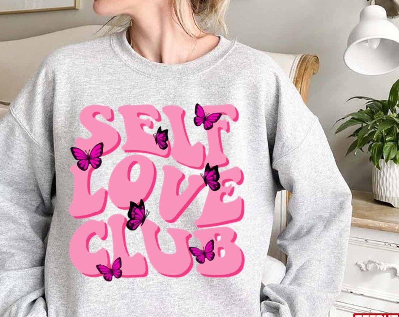Self Love Club Illustration Unisex Sweatshirt