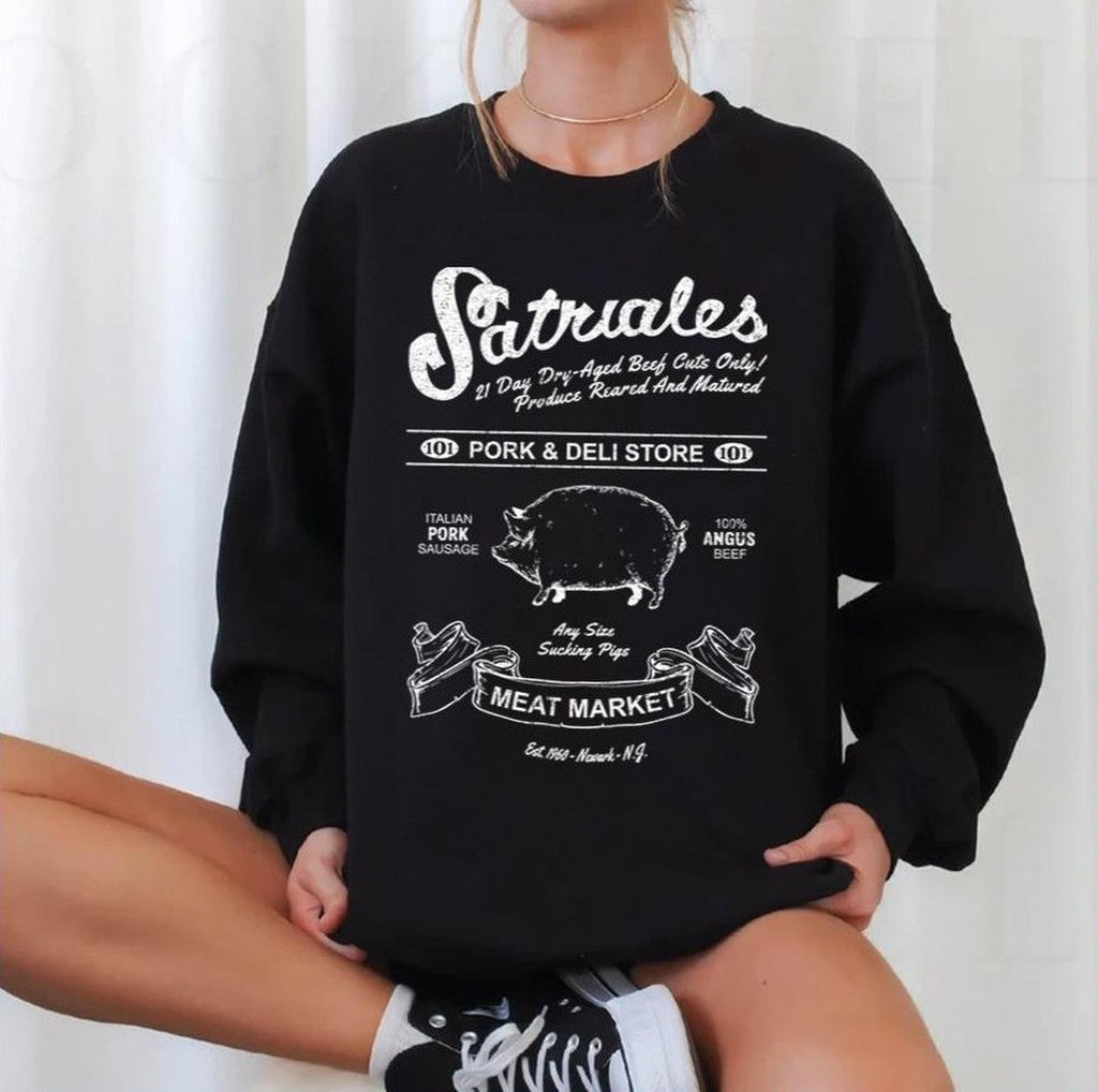 Satriale's Pork &amp; Deli Store Distressed The Sopranos Unisex Sweatshirt