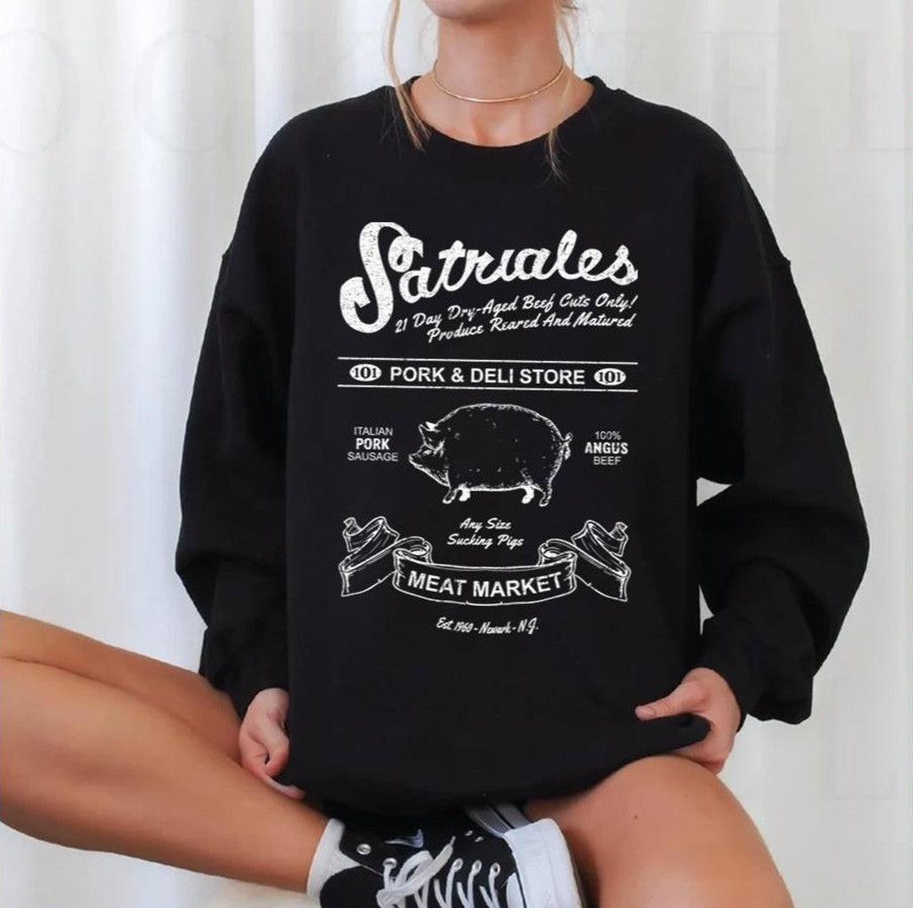 Satriale's Pork &amp; Deli Store Distressed The Sopranos Unisex Sweatshirt