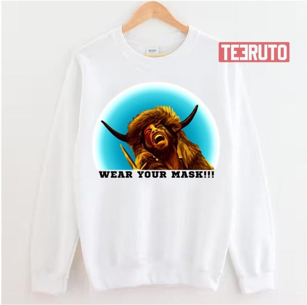 Q Shaman Please Wear Your Mask Jake Angeli Unisex Sweatshirt