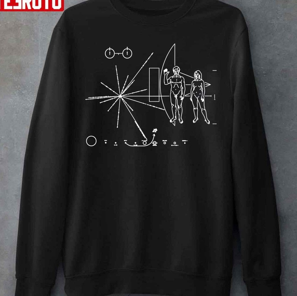 Pioneer Plaque Space Exploration Science Math Teacher Geek White Unisex T-Shirt