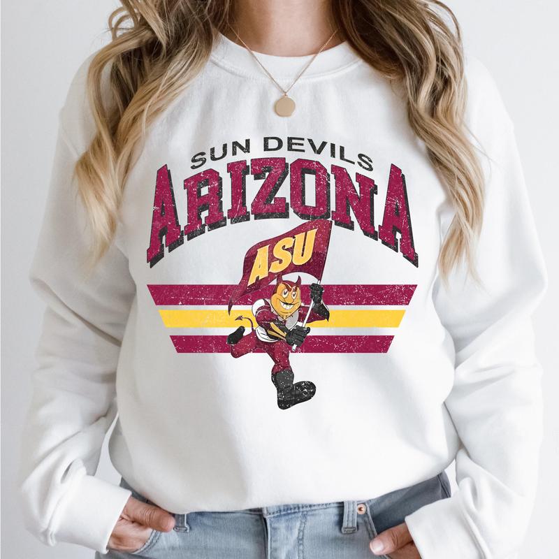 Arizona State Sun Devils Vintage Football NCAA Sweatshirt, Vintage Sweatshirt NCAA, Classic Sport Sweatshirt, Gifts For Football Fan Sport
