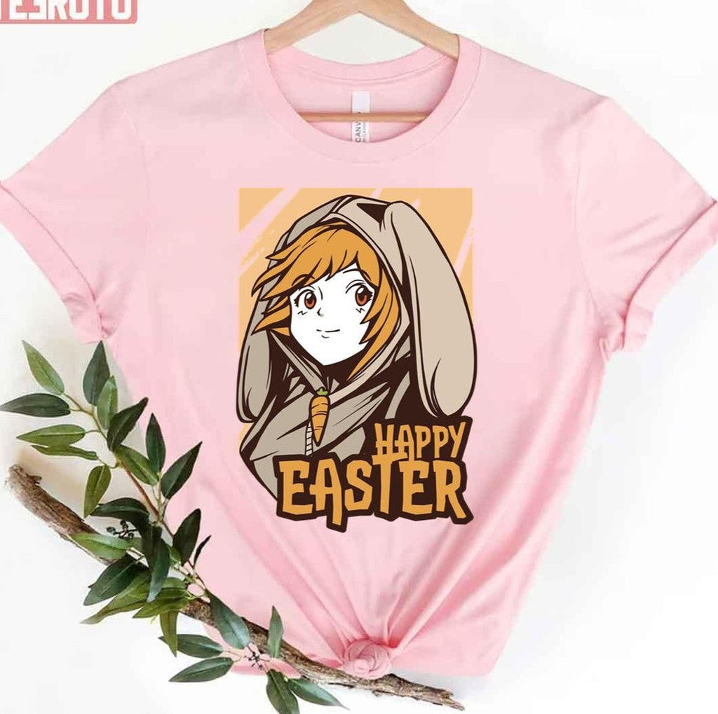 Anime Happy Easter Bunny Women T-Shirt