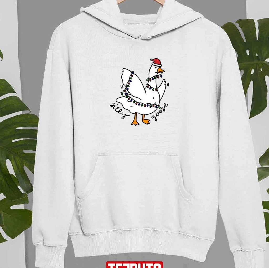 Silly Christmas Goose Unisex Sweatshirt