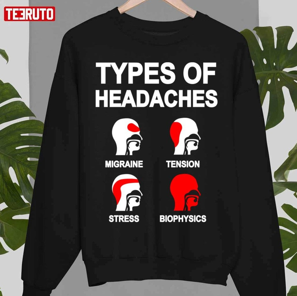 Biophysics Funny Sayings Headache Meme Biophysics Student Unisex T-Shirt