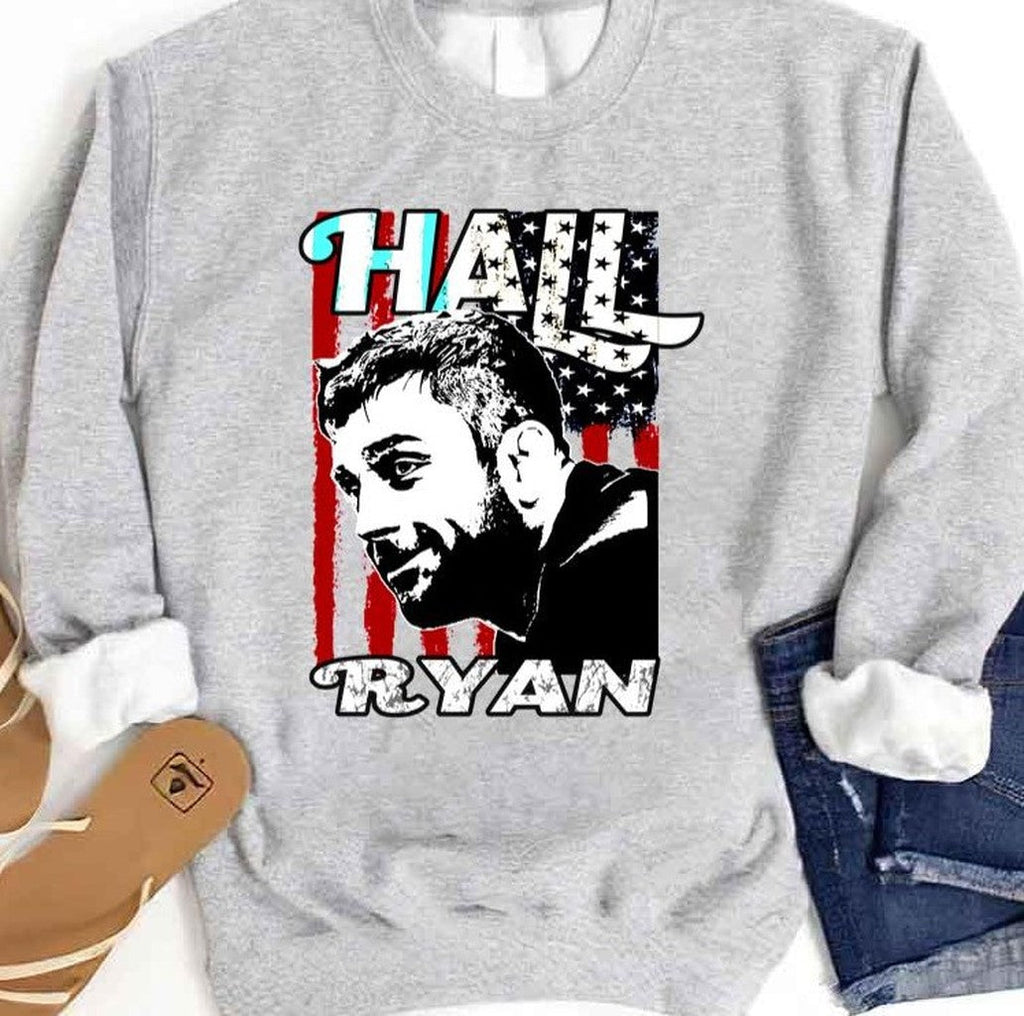 Ryan Hall 2022 Retro Vintage American Flag Unisex Sweatshirt