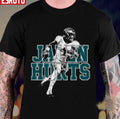 Running Jalen Hurts Grunge Graphic White Unisex T-Shirt