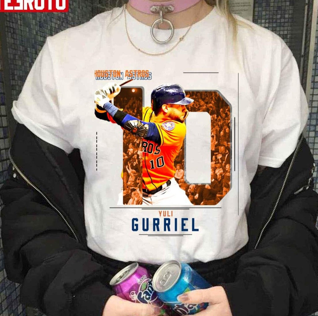 Number 10 Houston Astros Yuli Gurriel Baseball Unisex Hoodie