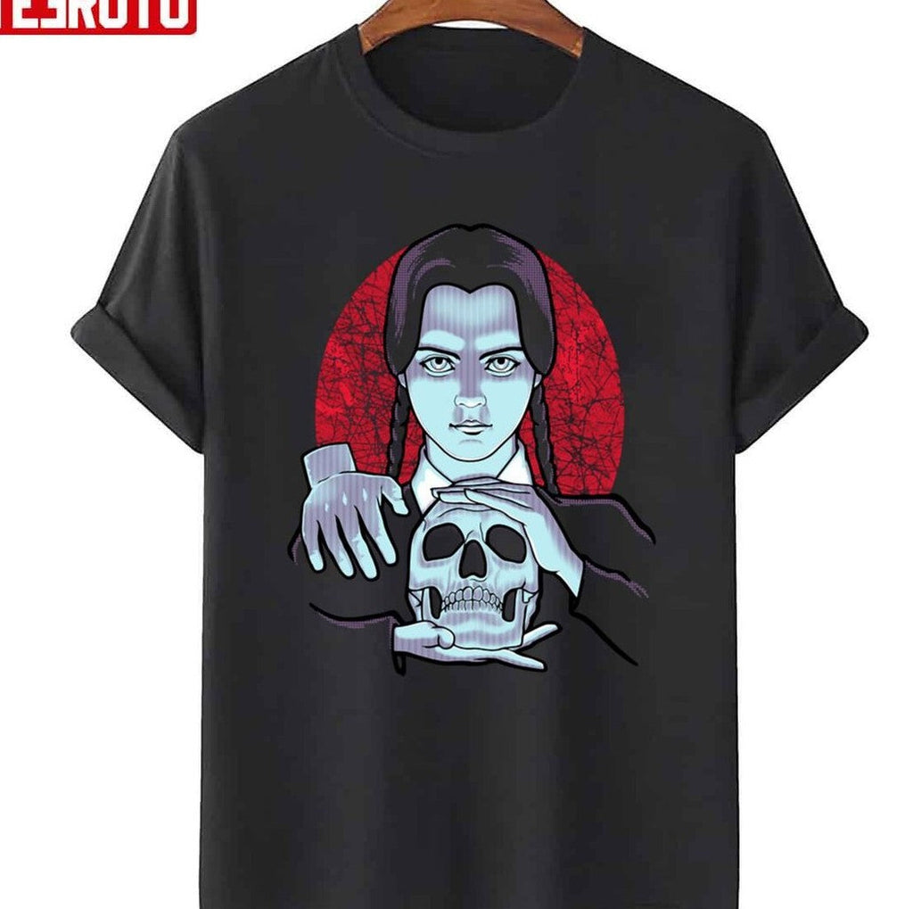 Skull The Addams Family Vintage Art Unisex T-Shirt