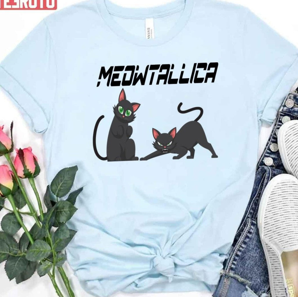 Anime Cats Meowtallica Metalica Unisex T-Shirt