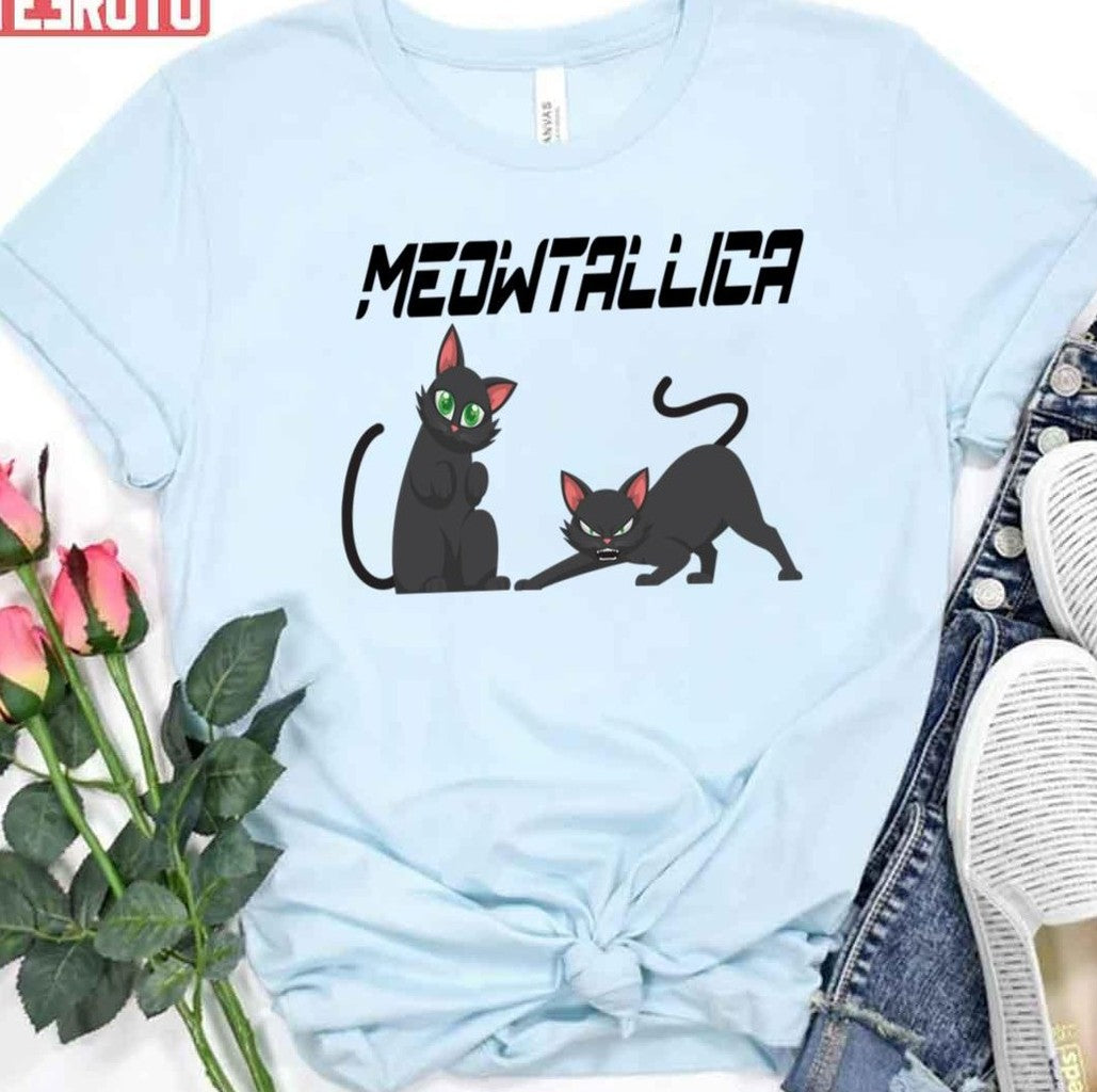 Anime Cats Meowtallica Metalica Unisex T-Shirt