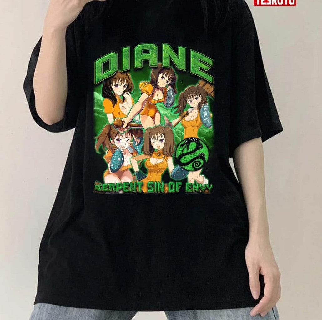 Nanatsu No Taizai Serpent Sin Of Envy The Seven Deadly Sins Diane 7 Deadly Sins Anime Character Unisex T-Shirt