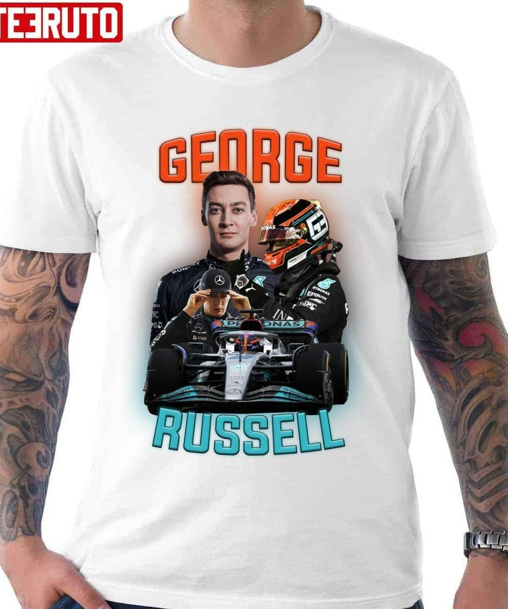 63 Formula 1 Collage Design George Russell Unisex Hoodie