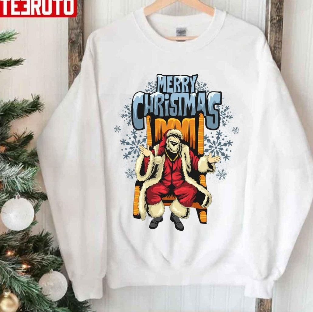 Oldschool Vibes Santa Claus Mery Chritsmass Unisex Sweatshirt