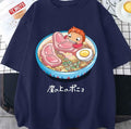 Ponyo Eat Meat Ramen Ghibli Unisex T-shirt