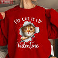 My Valentine Has Paws Cute Cat Unisex Sweatshirt