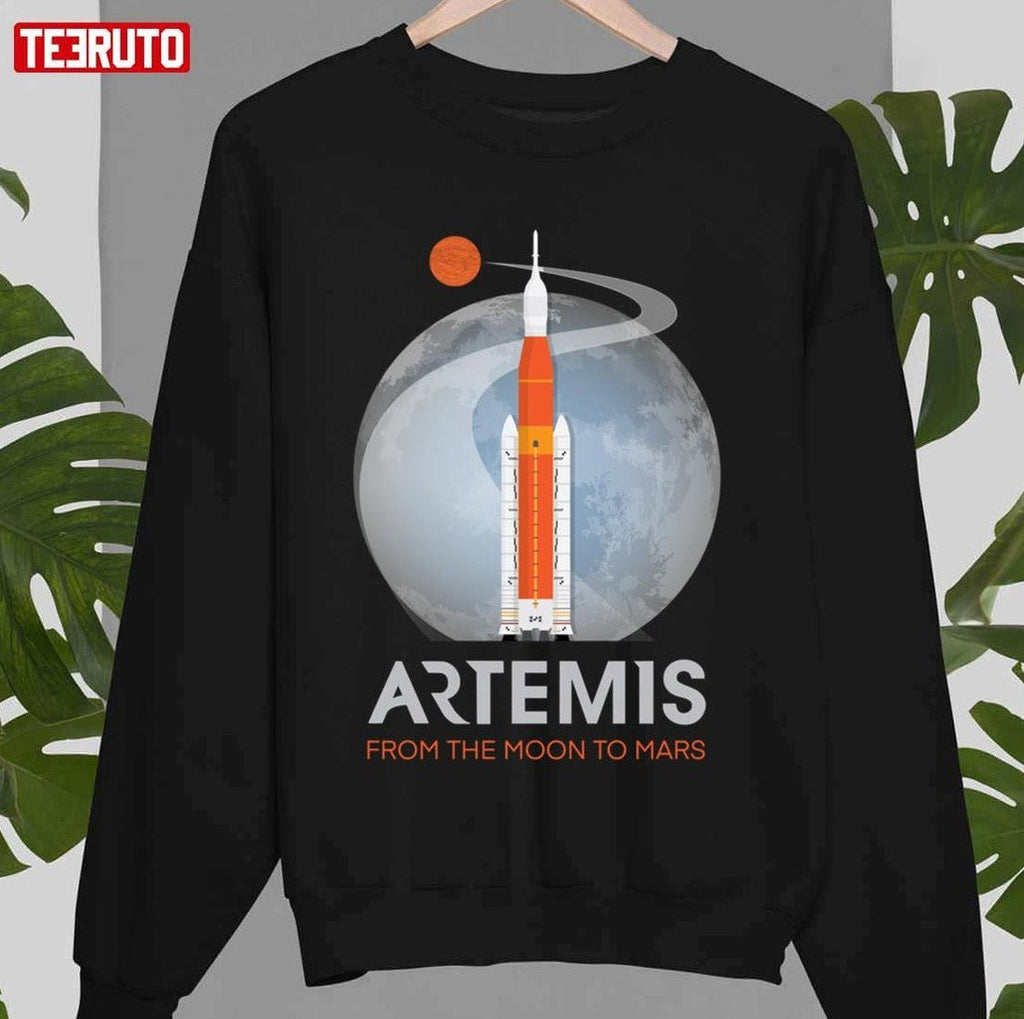 Artemis Space Program Fan Art From The Moon To Mars Unisex T-shirt