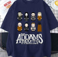 The Family Addams Pixel Halloween Characters Design Unisex T-shirt