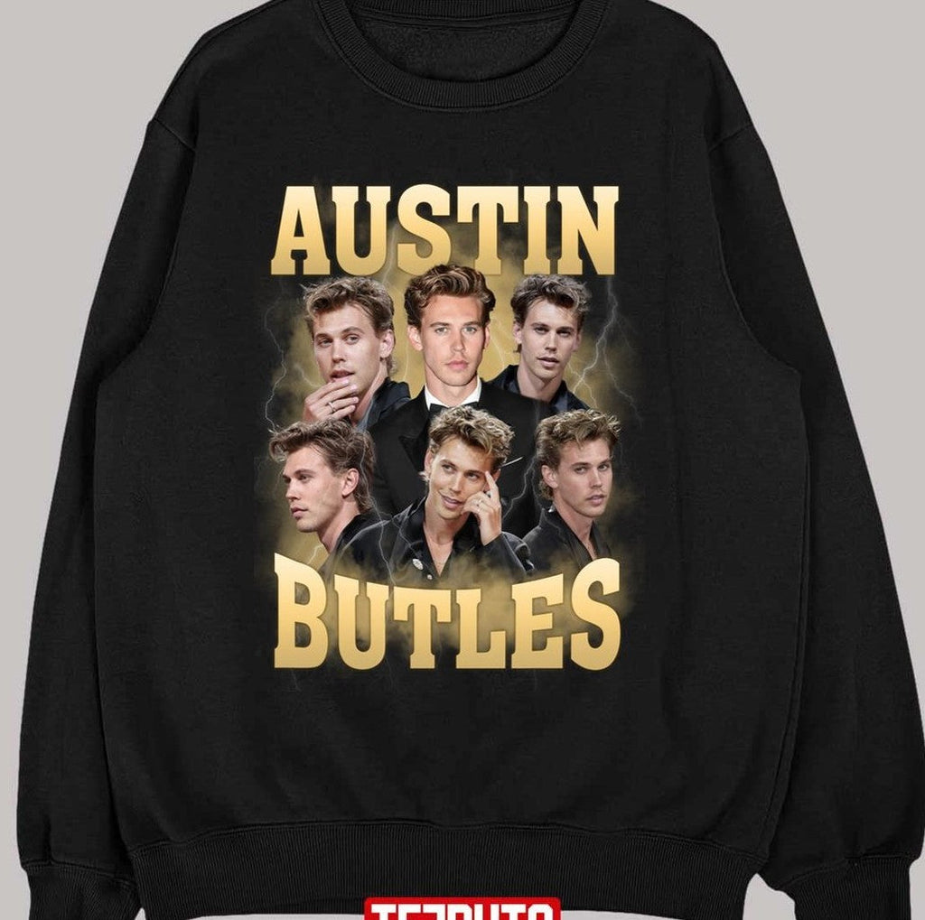 Austin Butler Vintage Yellow Portrait Unisex Sweatshirt
