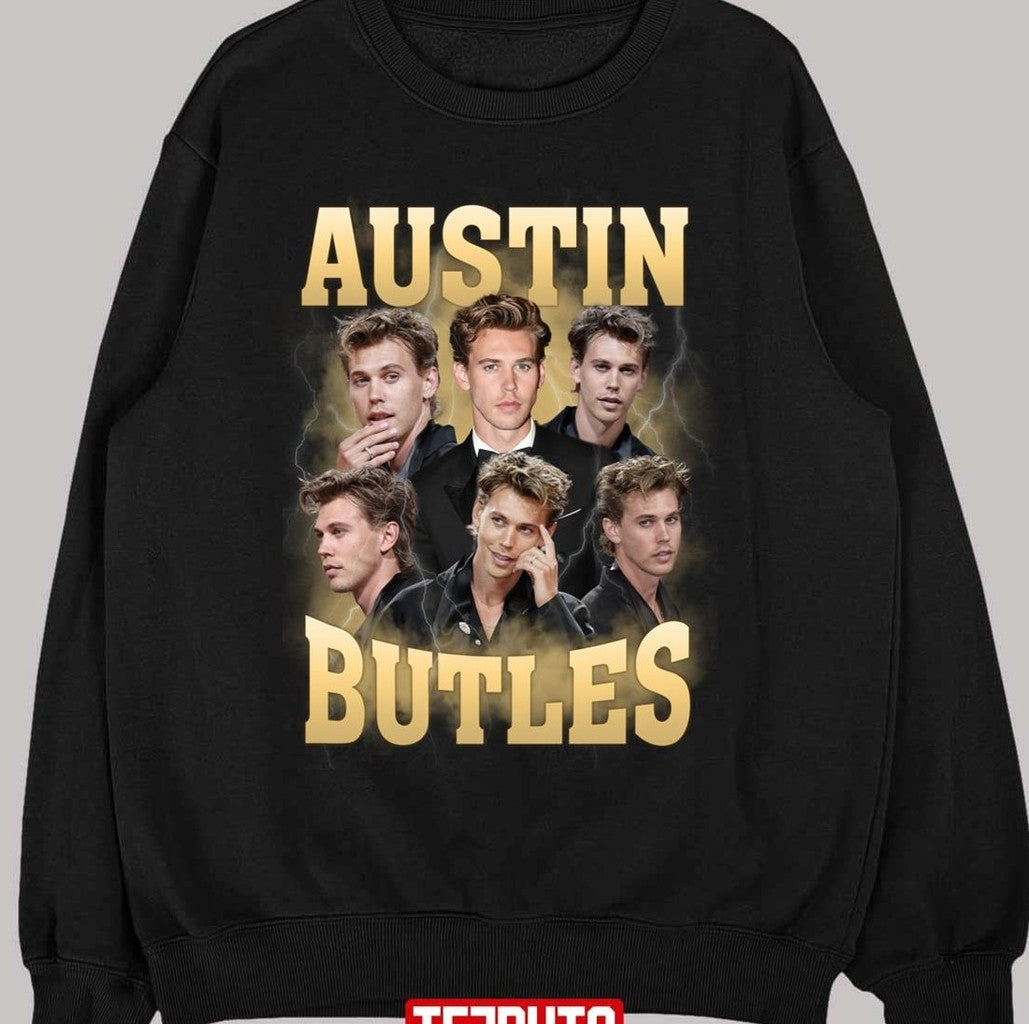 Austin Butler Vintage Yellow Portrait Unisex Sweatshirt