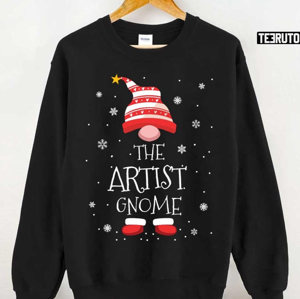 The Artist Christmas Gnome Unisex T-Shirt