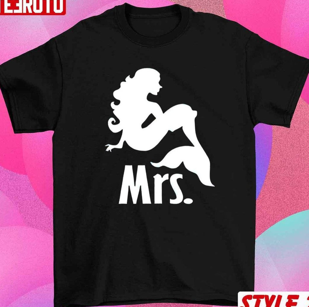 Mr And Mrs Mermaid Matching Couple Valentiine Unisex Sweatshirt