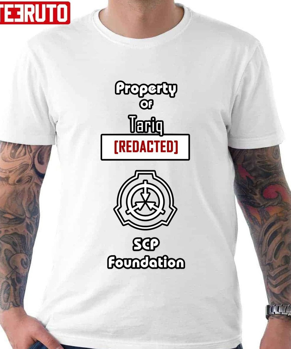 Property Of Tariq Redacted Scp Foundation Unisex T-Shirt