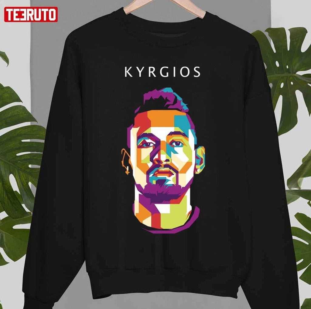 Pro Tennis Player Digital Art Nick Kyrgios Unisex Sweatshirt