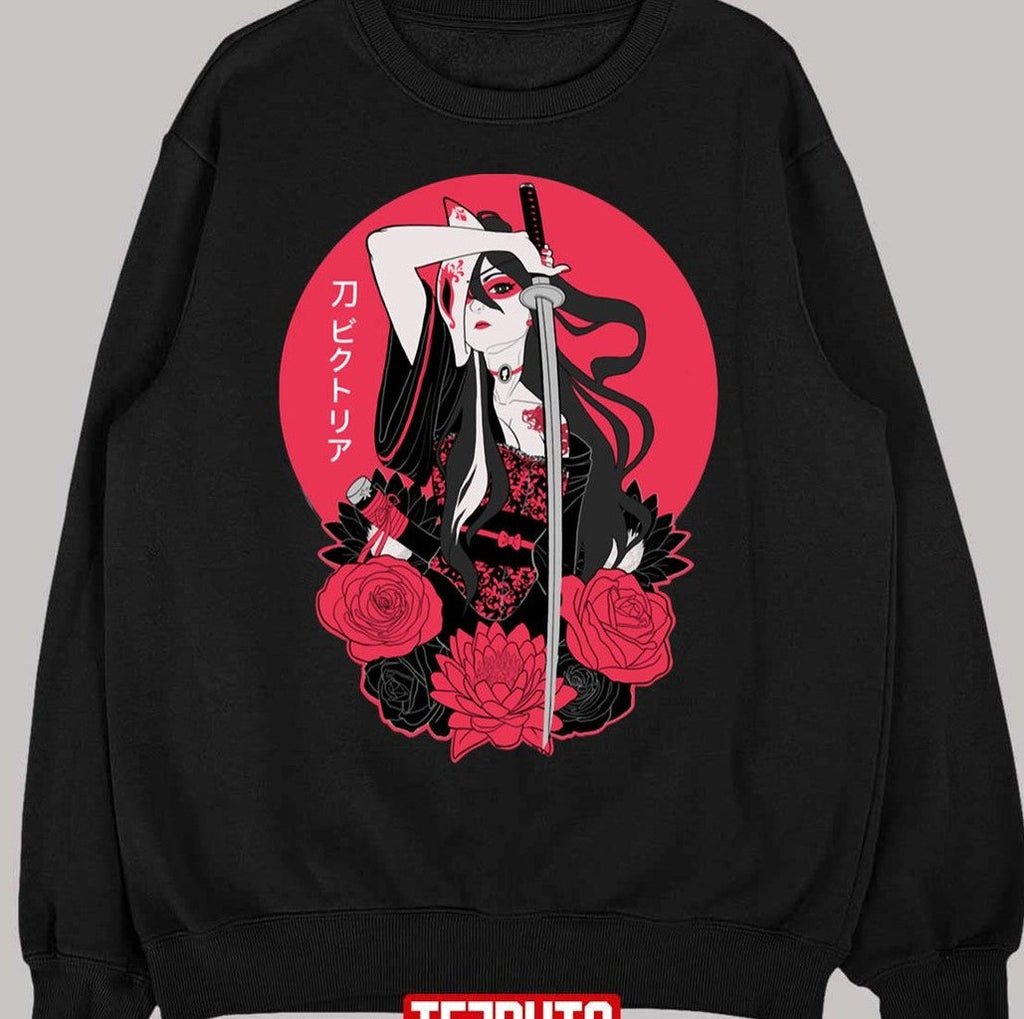 Anime Katana Ronin Lady Unisex T-Shirt