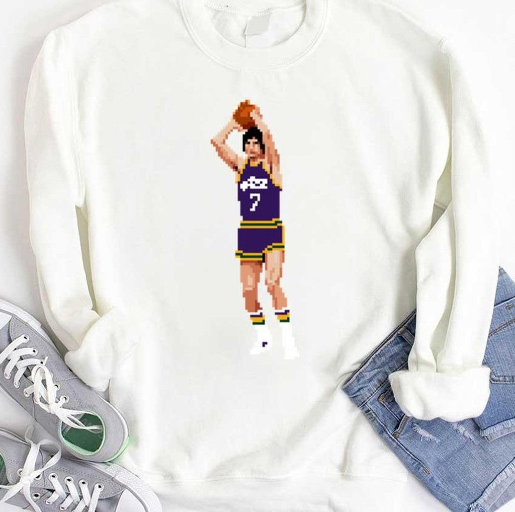 Pete Maravich Pixel Qiangy Basketball Unisex T-Shirt