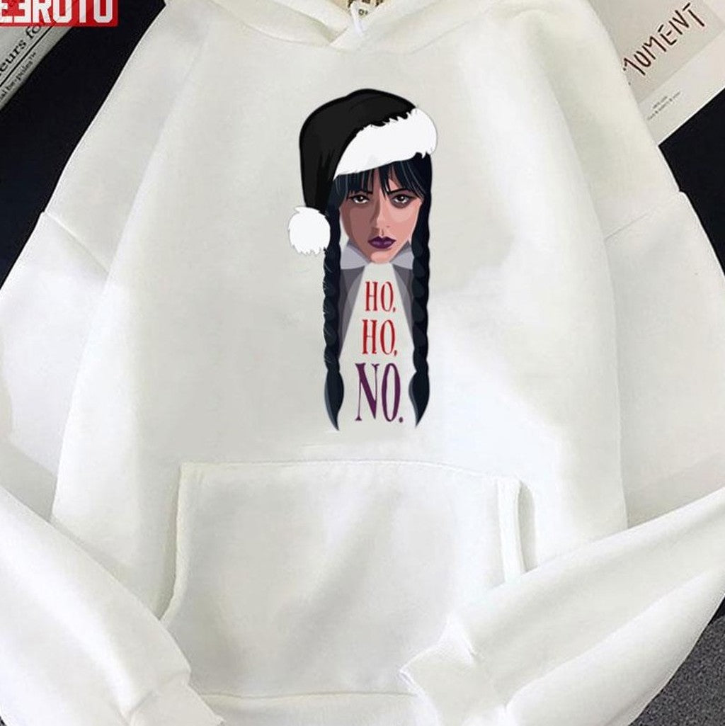 Santa Wednesday Addams Ho Ho No Christmas Unisex Sweatshirt
