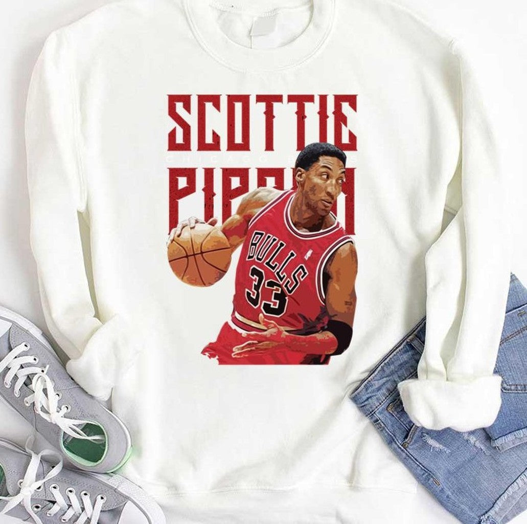 33 Chicago Bulls Legend Player Scottie Pippen Unisex Hoodie