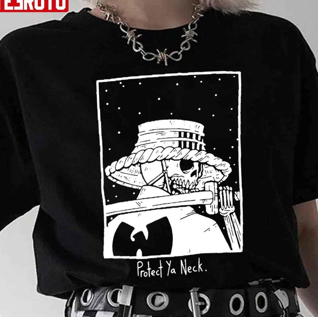 Shaolin Wu Skeleton Sword Black And White Unisex T-Shirt