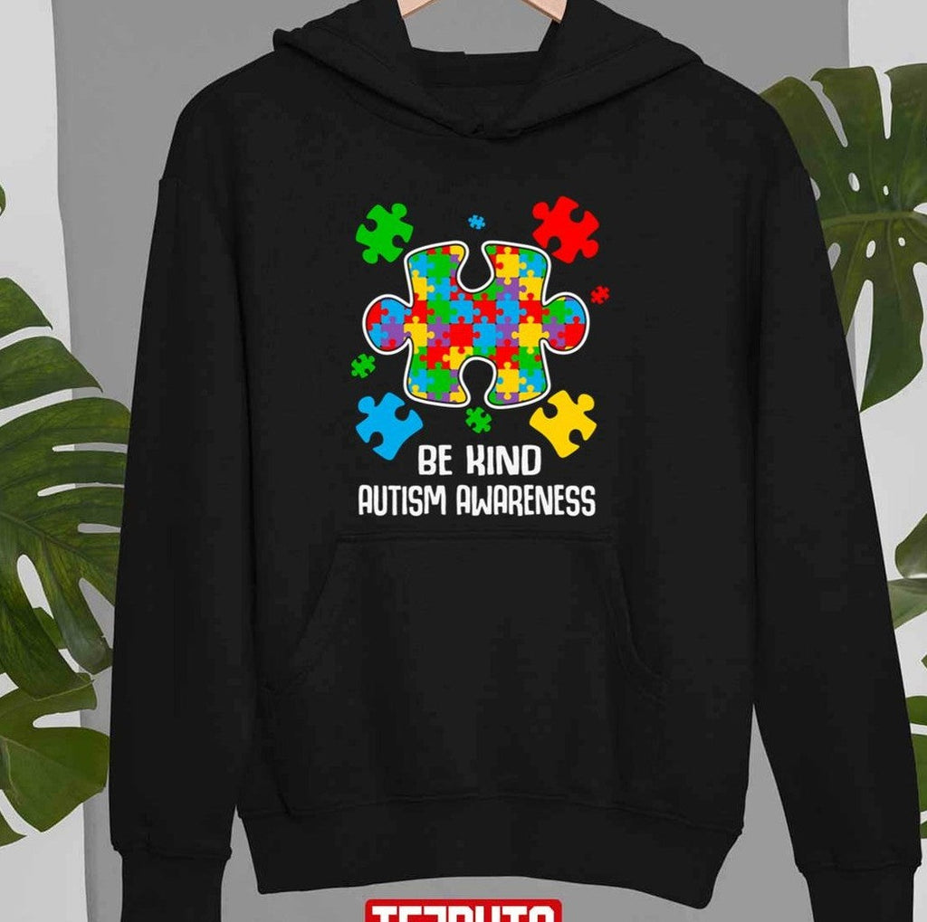Be Kind Puzzle Pieces Autism Awareness Unisex T-shirt