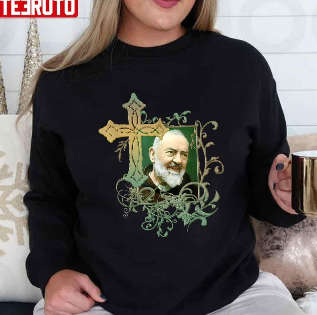 Prayer Cross Catholics Holy Saints St Padre Pio Unisex T-shirt