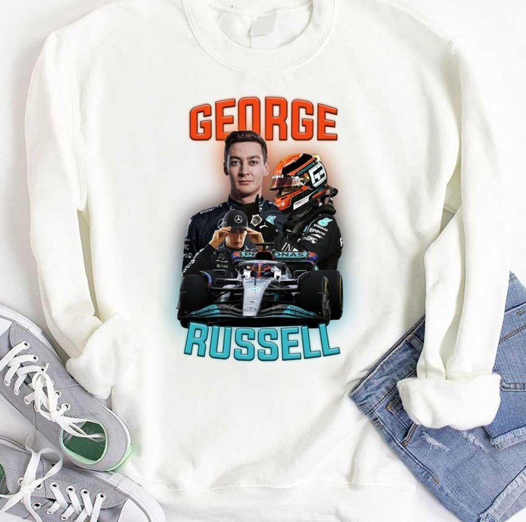 63 Formula 1 Collage Design George Russell Unisex Hoodie