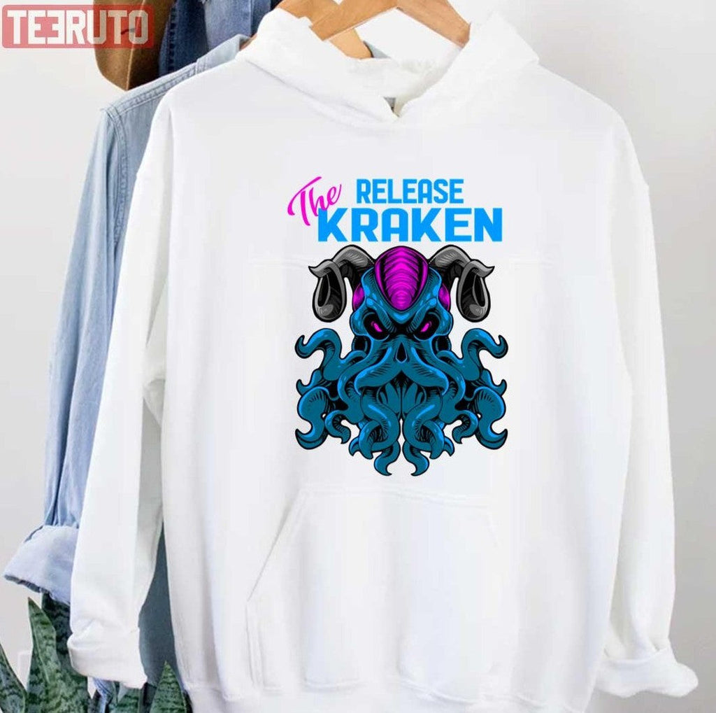 Sea Monster Release The Giant Kraken Vintage Unisex Hoodie