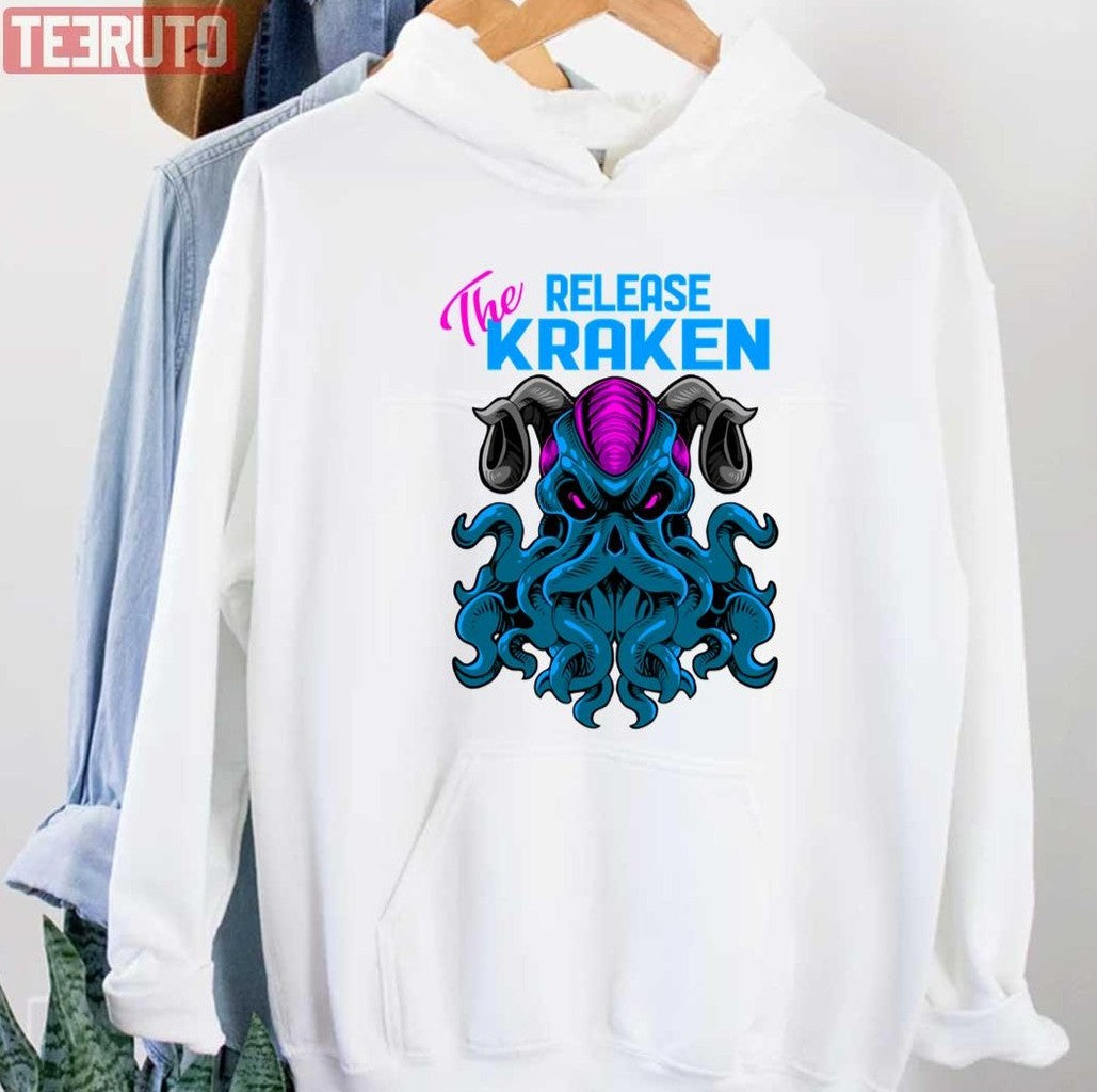 Sea Monster Release The Giant Kraken Vintage Unisex Hoodie