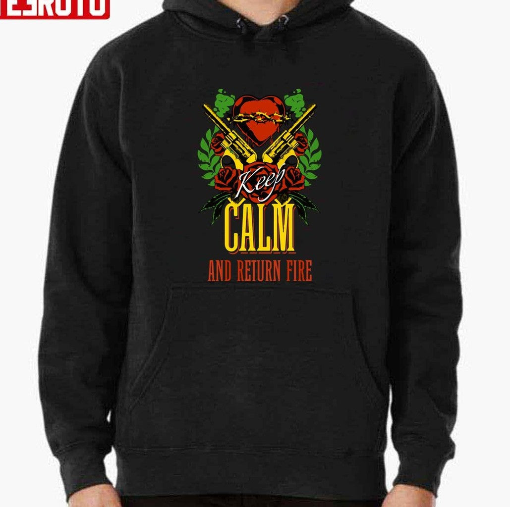 Oldschool Keep Calm And Return Fire Vintage For Pro Guns Unisex T-shirt