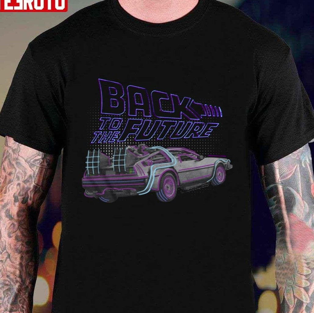Back To The Future Neon Logo Delorean Unisex Sweatshirt