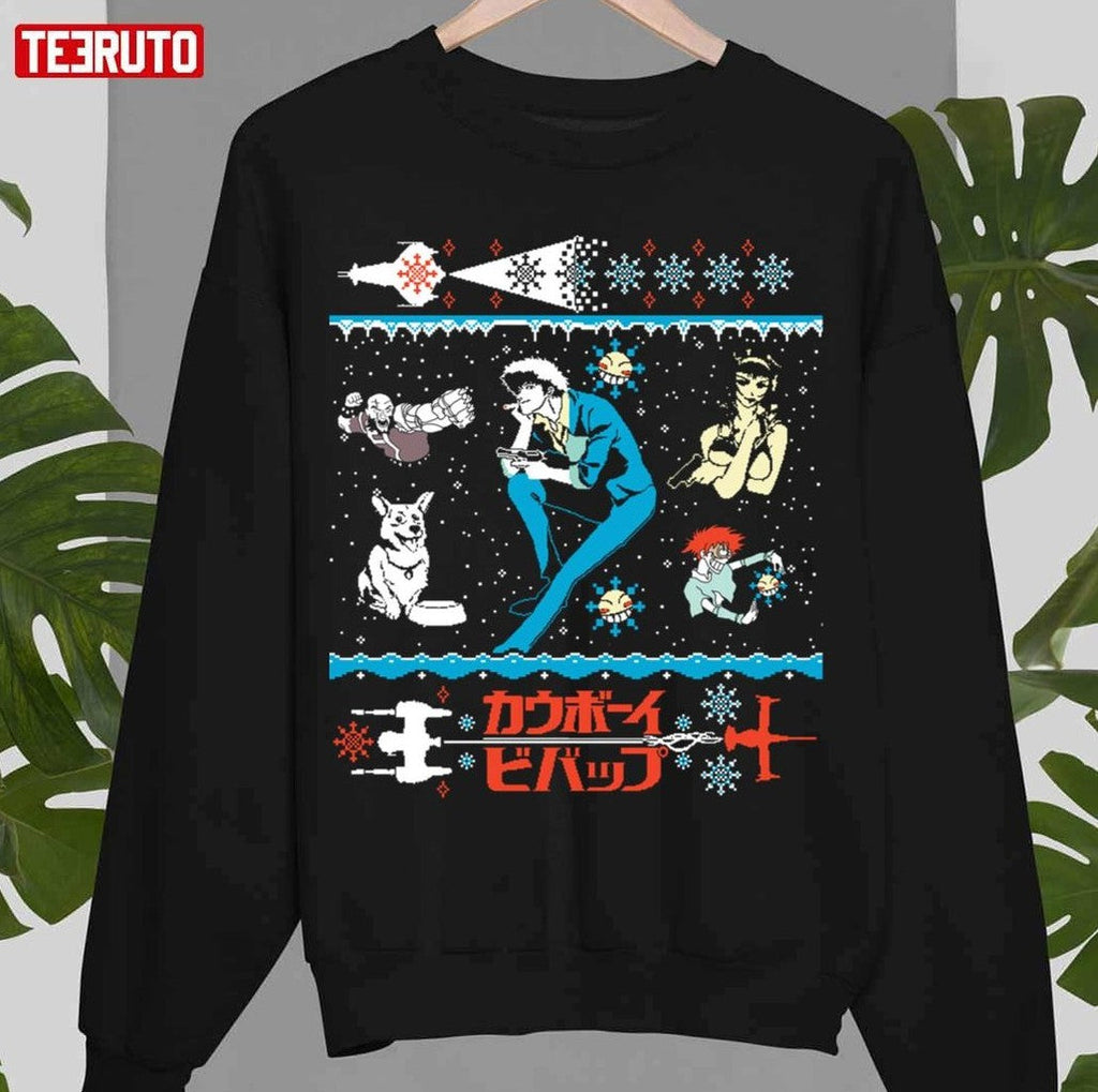 Spike Spiegel Cowboy Bebop Ugly Christmas Unisex Sweatshirt