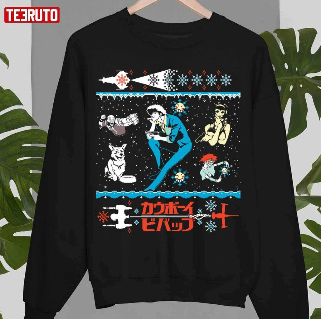 Spike Spiegel Cowboy Bebop Ugly Christmas Unisex Sweatshirt