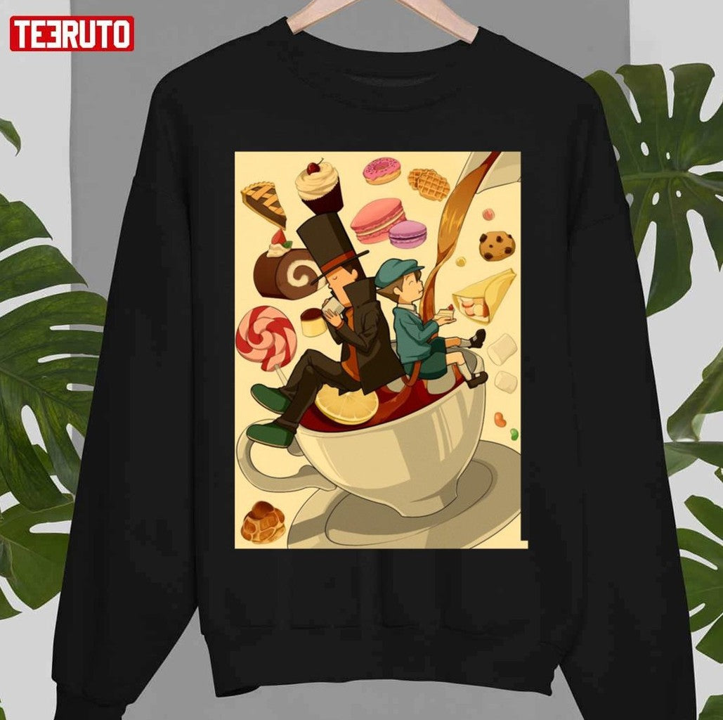 Professor Layton &amp; Luke Coffee Fanart Unisex T-Shirt